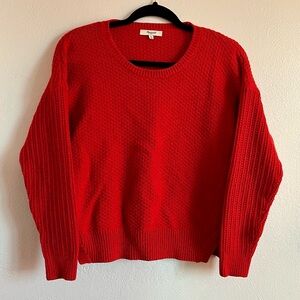 Red Knit Madewell Sweater